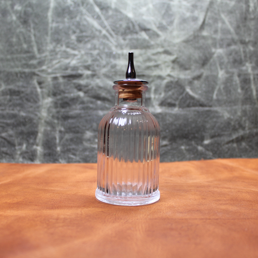 Barfly Glass Bitters Bottle Round 3oz