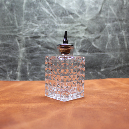 Barfly Glass Bitters Bottle Square 3oz