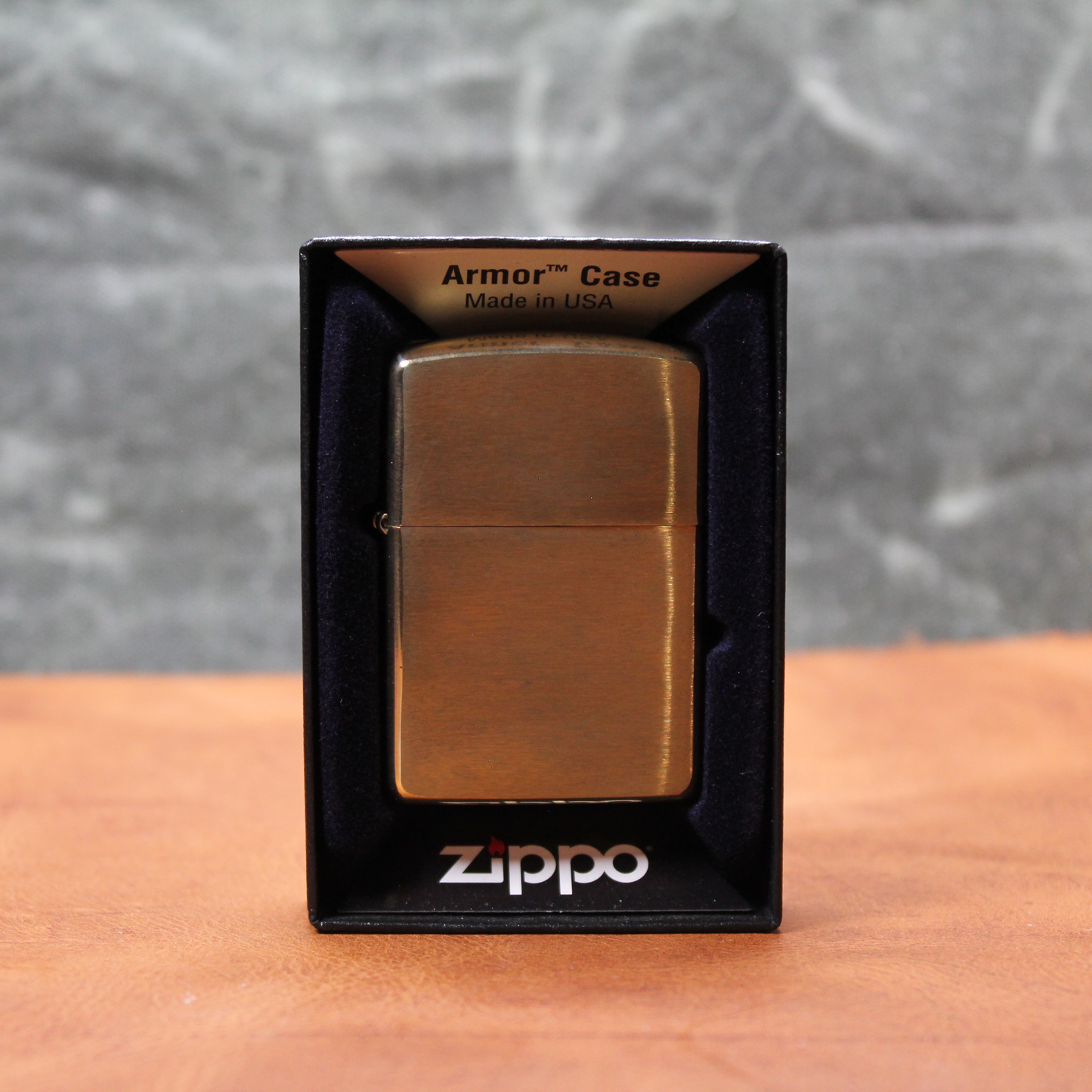 Armor Brushed Brass Zippo